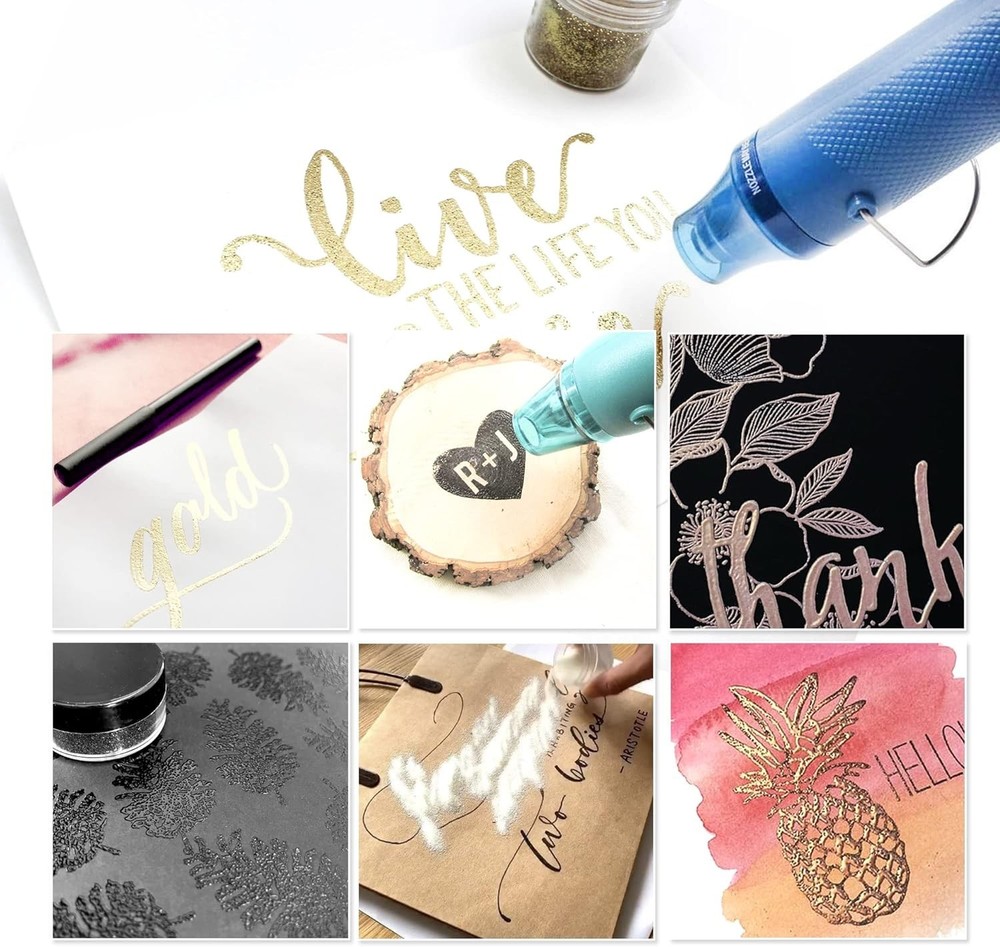 Embossing Kit with Heat Tool Bundle, Embossing Powders, Complete Embossing St...