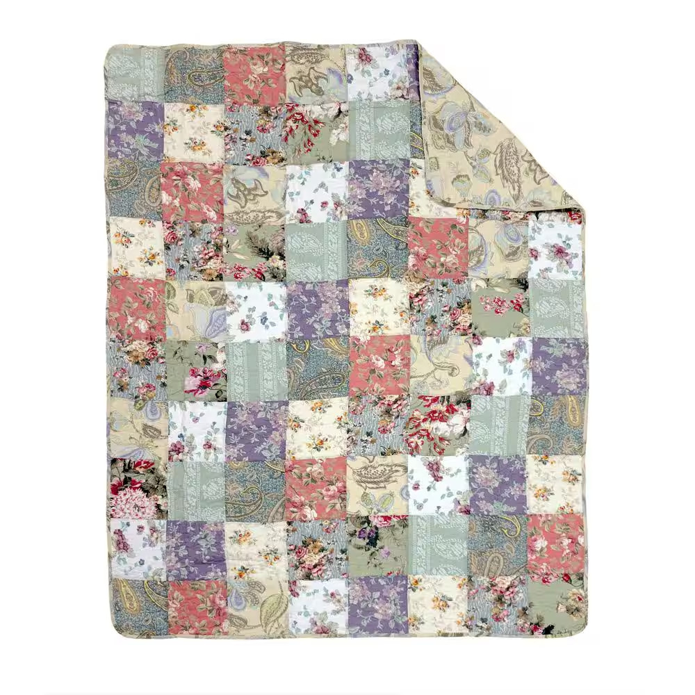 Blooming Prairie Multi Quilted Cotton Throw