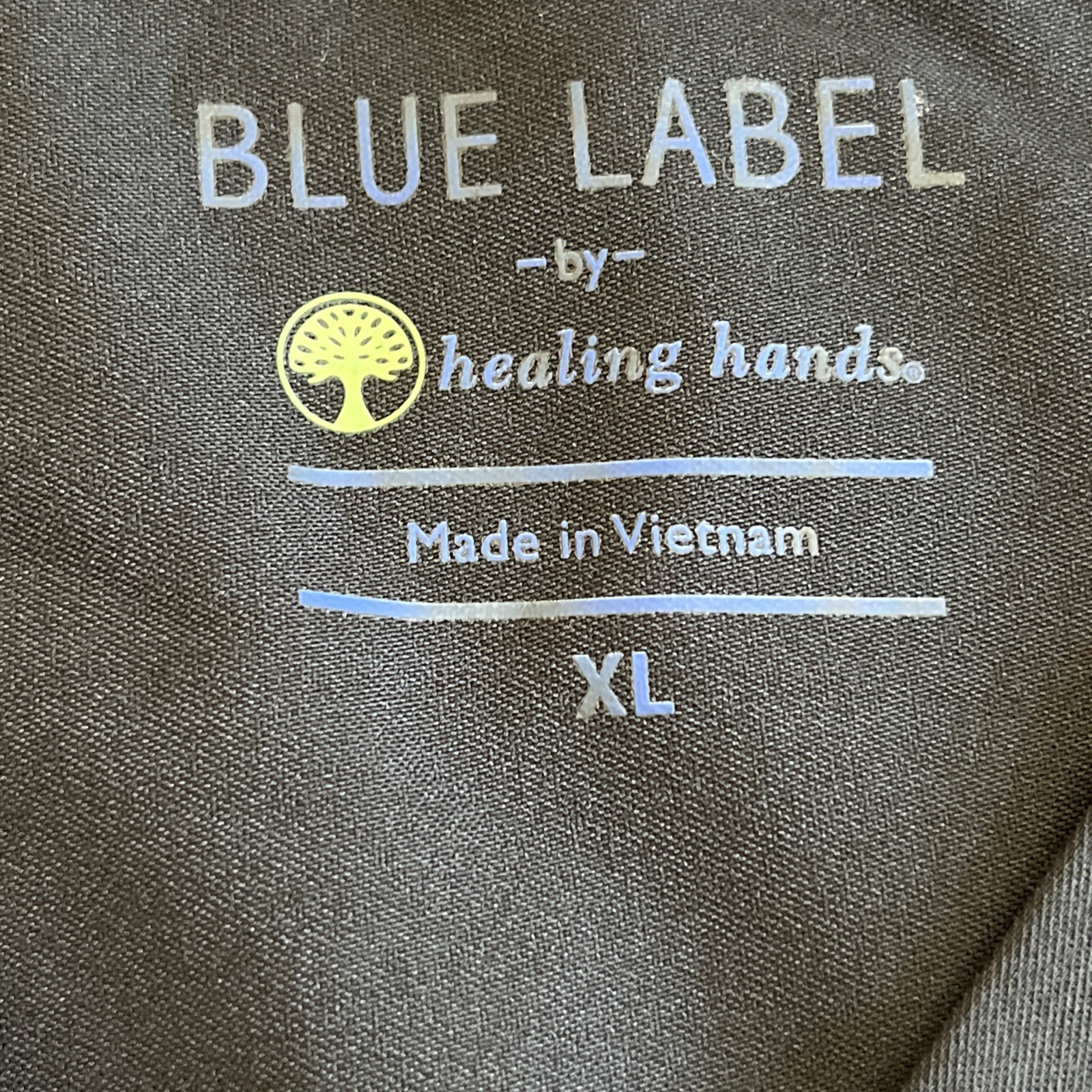 Healing Hands James Scrub Top Men's XL Black Short Sleeve V-Neck Nursing Uniform