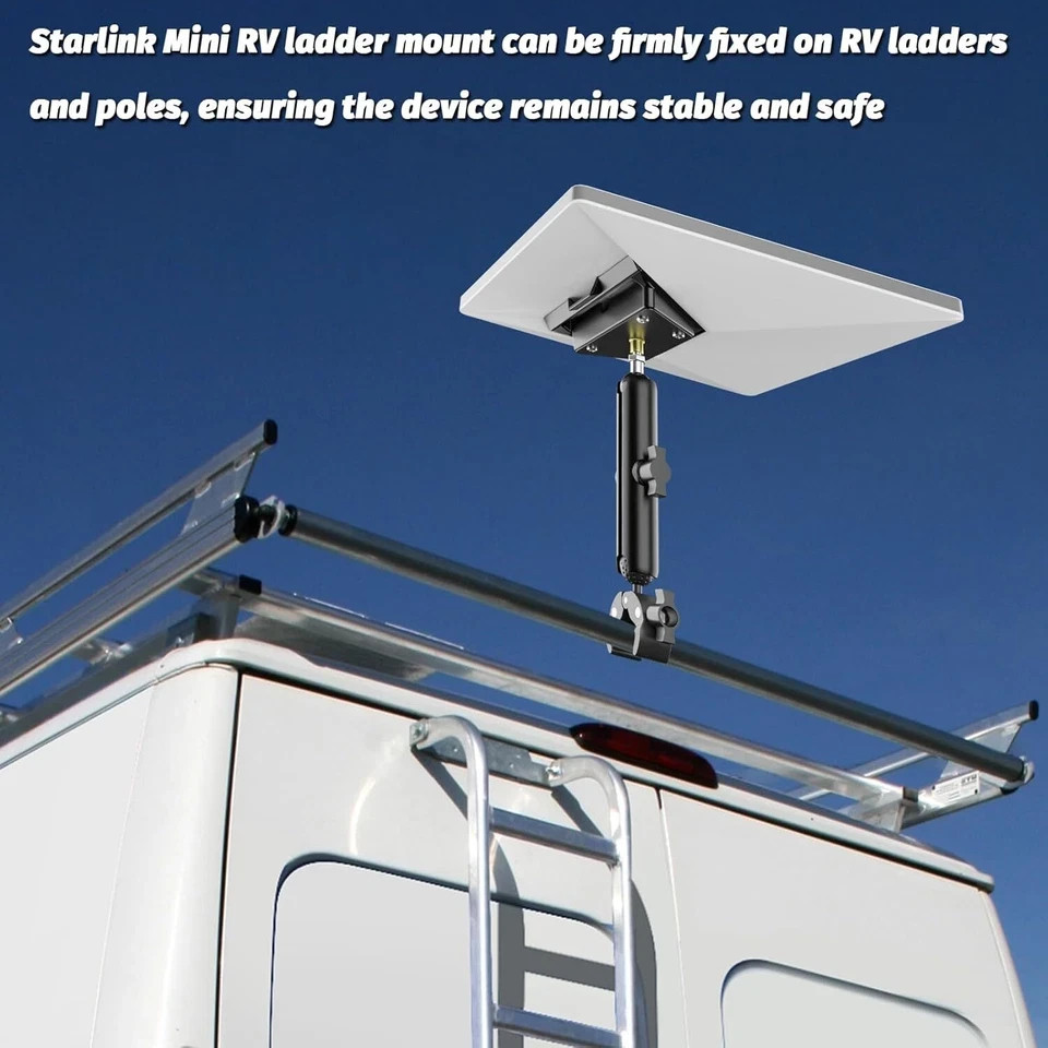 Portable Starlink Mini Mount, Adjustable Starlink Mini Pole Clamp Mount