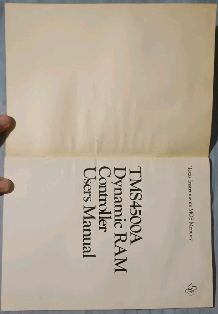 TMS4500A Dynamic Ram Controller User Manual 1982 Texas Instruments MOS Memory