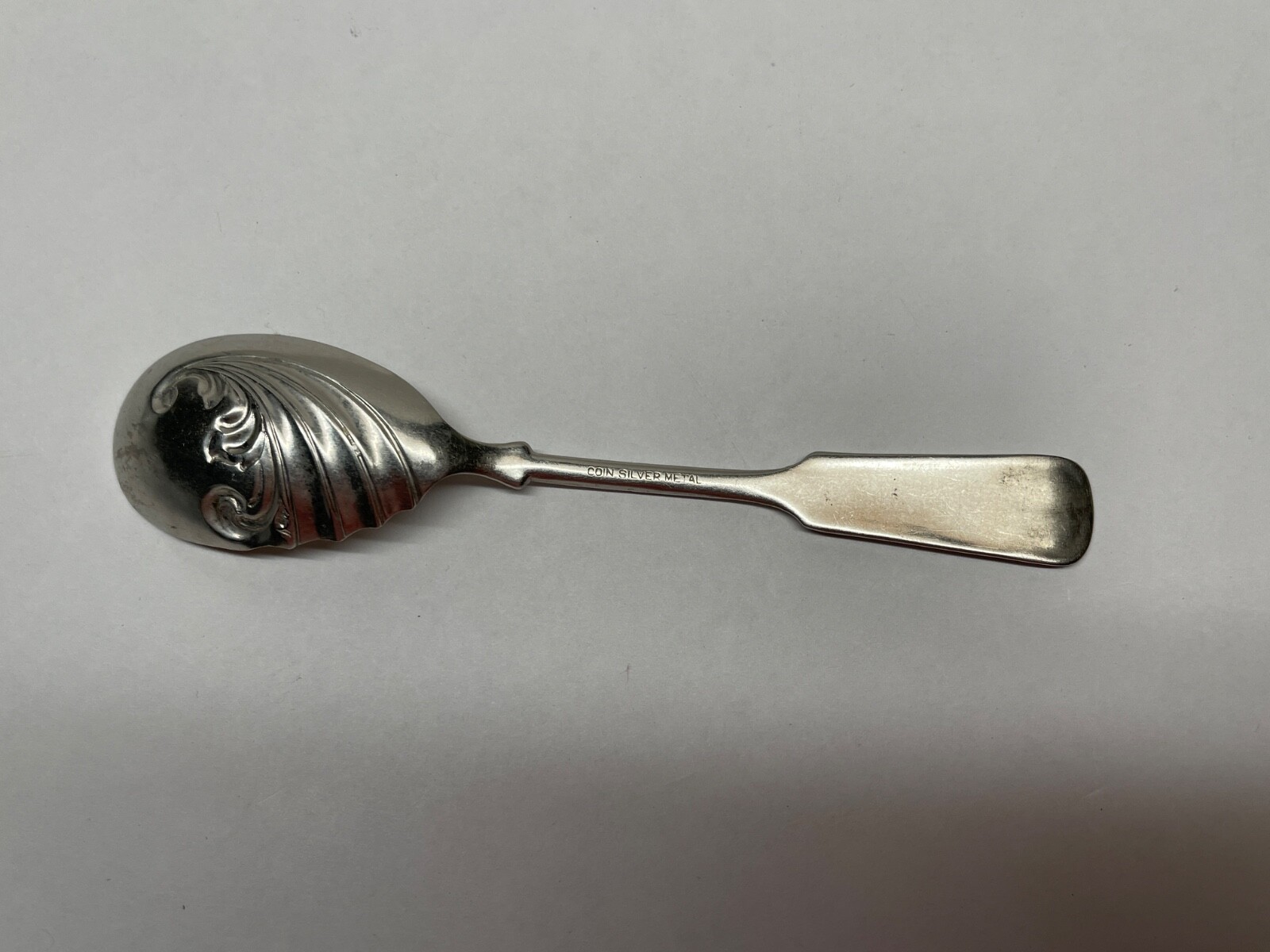 Vintage Coin Silver Sugar Spoon 5-7/8” 19g