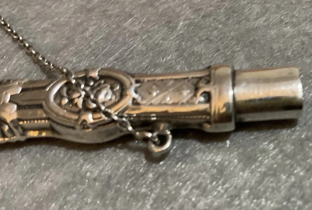 Needle Case Antique Silver Sewing Etui Chatelaine