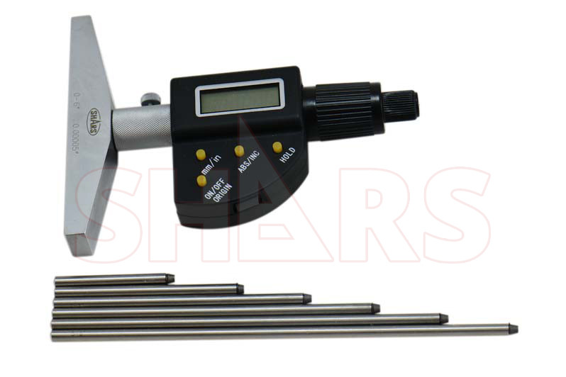 SHARS TOOLS 0-6"/152.4mm Electronic Depth Micrometer! #]