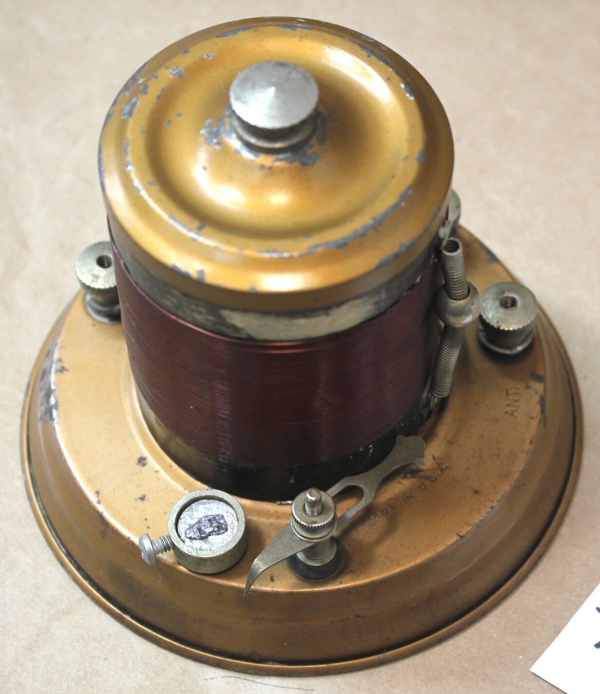 1922 Brooklyn Metal Stamping galena crystal radio WORKING and tested original