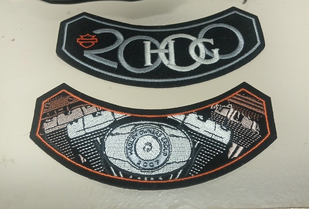 2 Harley Davidson 2000 PATCH HARLEY Owners Group HOG Rocker Patch Brand New