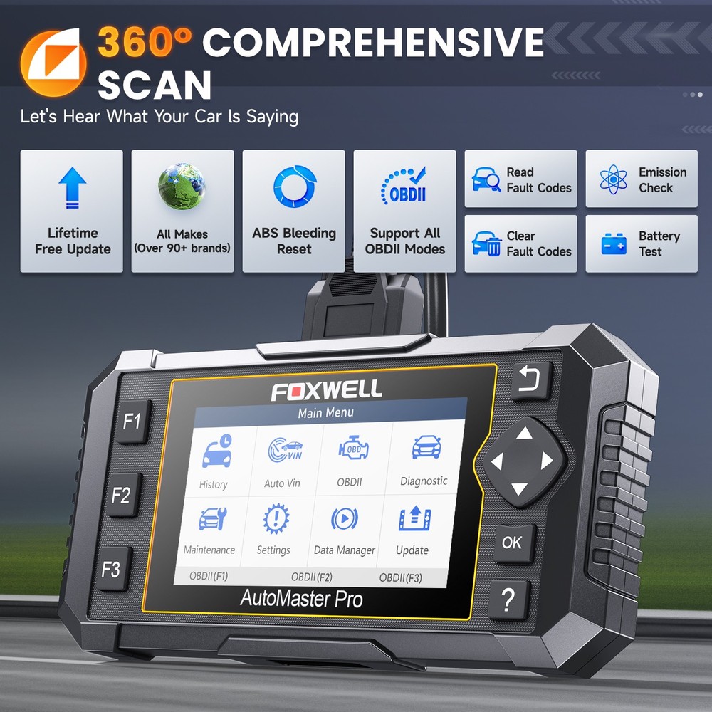 FOXWELL OBD2 Scanner All System Code Reader 8 Resets Car Diagnostic Tool AutoVin