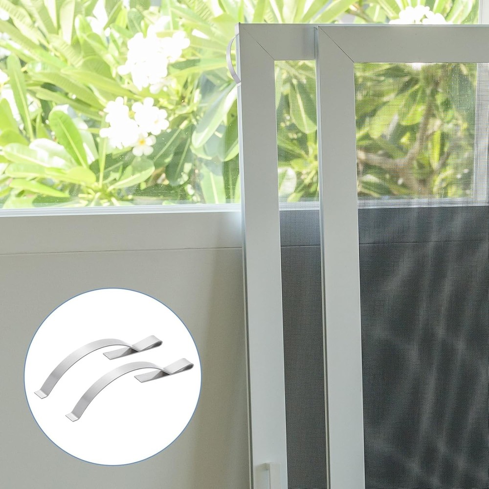 uxcell 20Pcs Window Screen Tension Spring, Corner Mount Flat Window Spring Clips