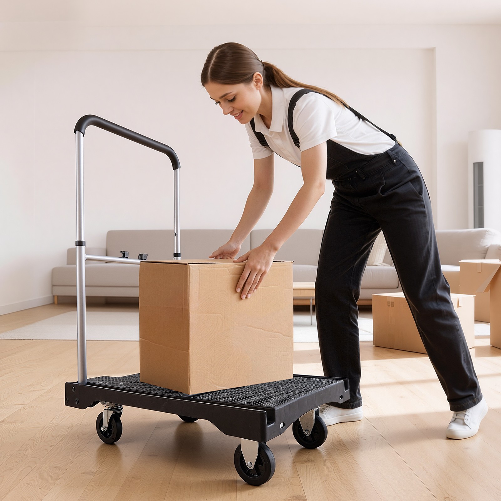 VEVOR Foldable Push Cart Dolly 330 lbs Folding Platform Hand Truck with Wheels