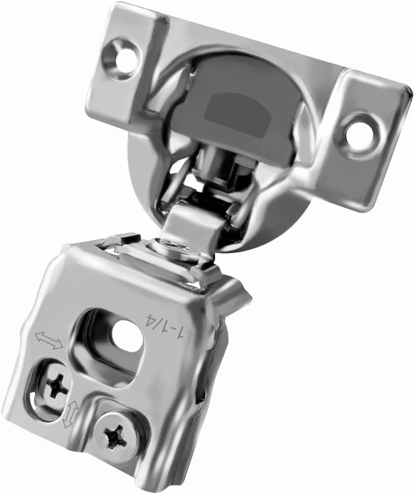 Berta 1-1/4" Overlay 105 Degree Face Frame Cabinet Hinges (6 Pack)]