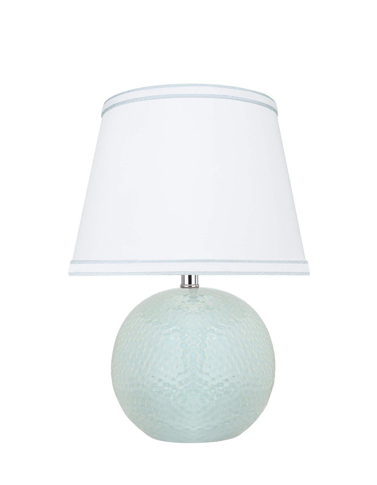 Aspen Creative 40193-11, 15" High Transitional Ceramic Table Lamp, Green/Blue