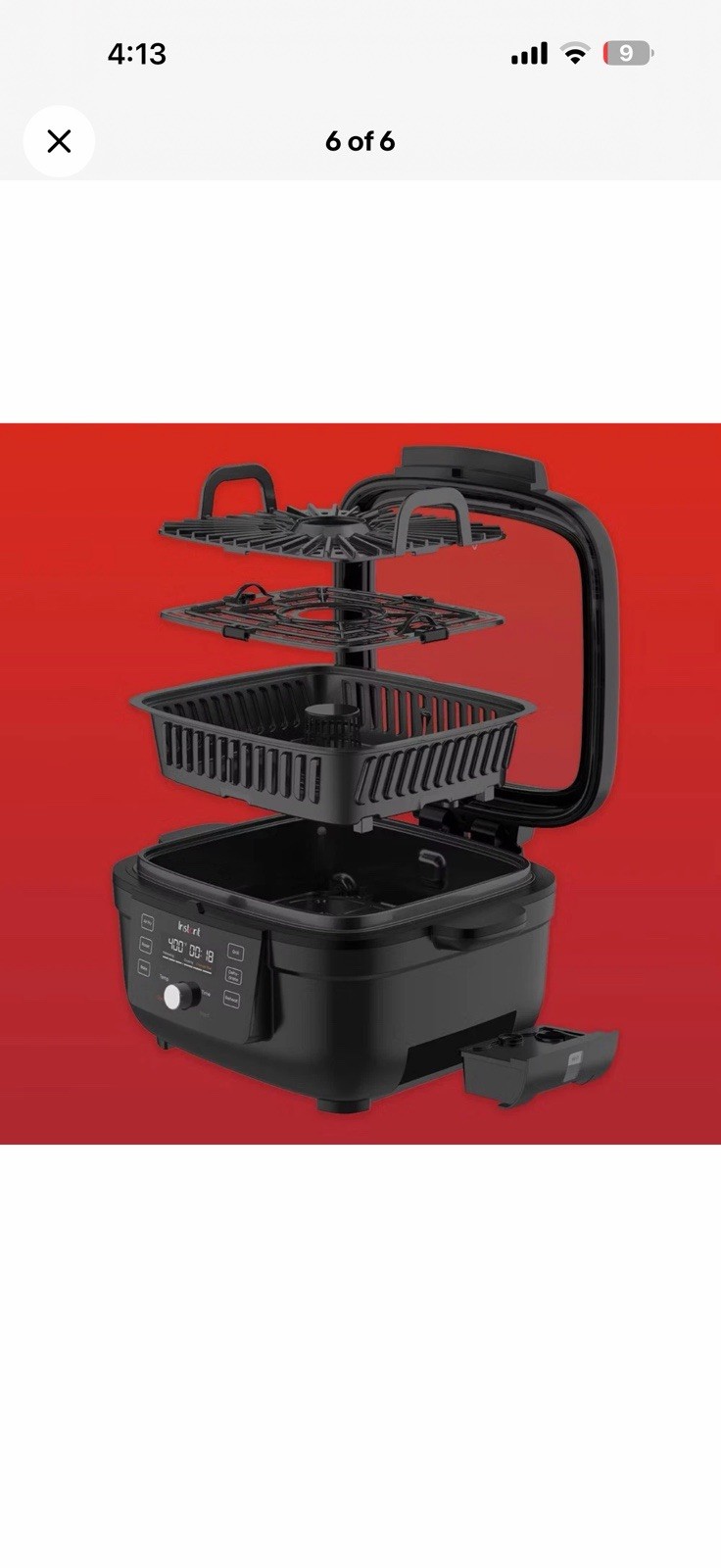 Instant Pot - 6-in-1 Smokeless Indoor Grill & Air Fryer with OdorErase *NEW*