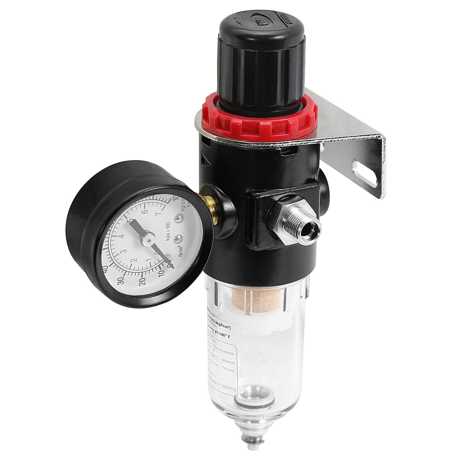Airbrush Air Compressor Regulator with Pressure Gauge