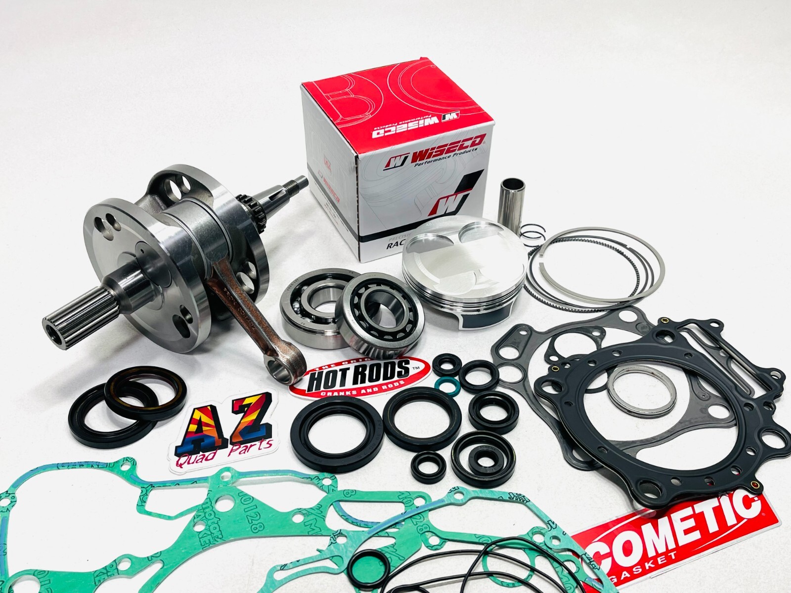 06+ Honda TRX450R TRX 450R Wiseco Crank Stock Bore Piston Gaskets Rebuild Kit