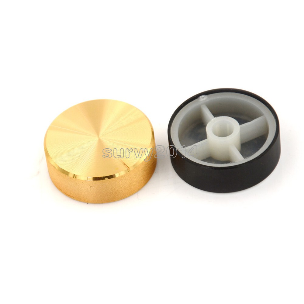 Aluminum Volume Control Rotary Knobs For 6mm Dia. Potentiometer