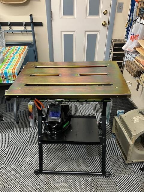 Adjustable Steel Welding Table- Flameproof Surface for Welding Parts & Component