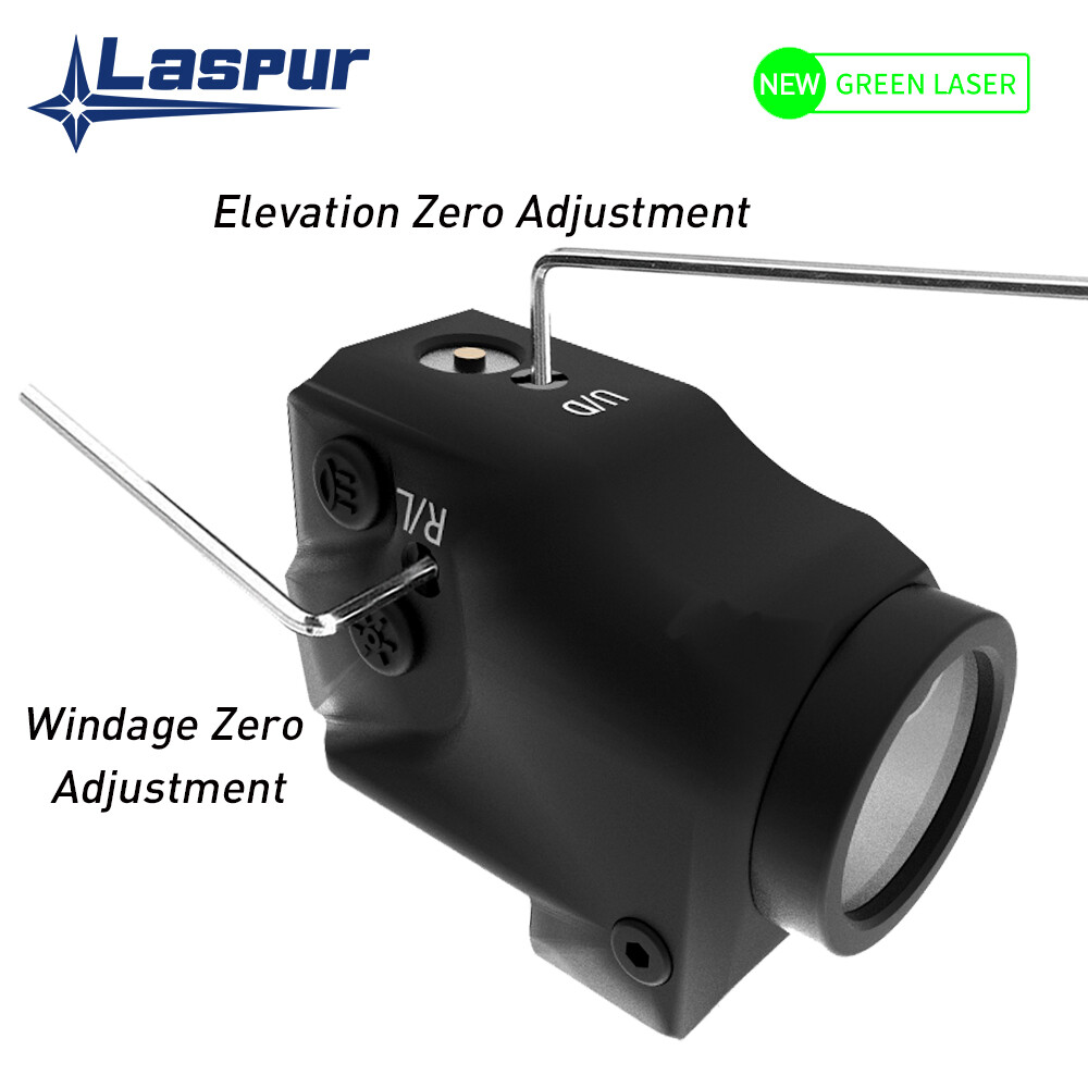 Laspur Sub Compact Green/Red Laser Sight & Flashlight Combo Rechargeable Battery