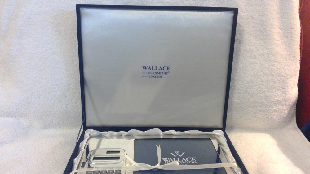 Wallace Silversmiths Silver Plated (Removeable Calculator) Frame Gift Set