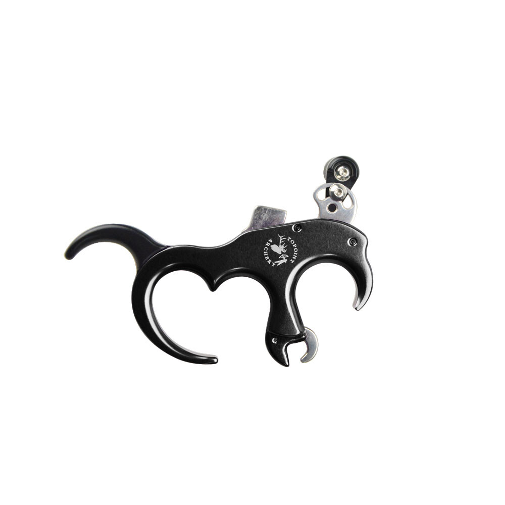 3 or 4 Finger Archery Release Aids Grip Caliper Trigger Compound Bow Target
