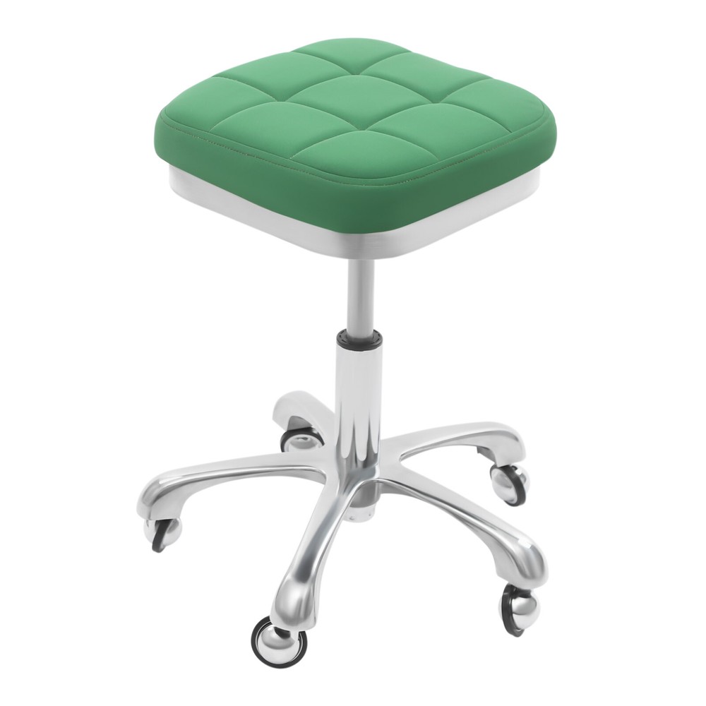 Square Rolling Stool, SPA Salon Stool, Green Rolling Stool Chair Free Standing