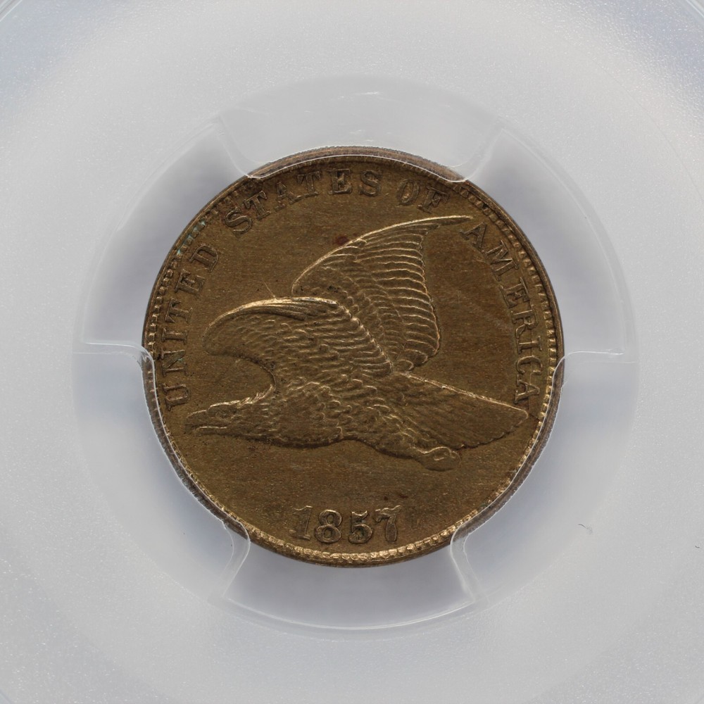 1857 Flying Eagle Cent PCGS Genuine Cleaned AU Detail