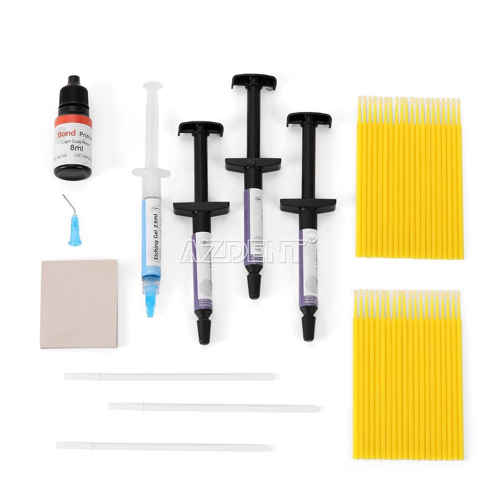 Dental orthodontic bonding Bracket Light cure adhesive direct bonding system
