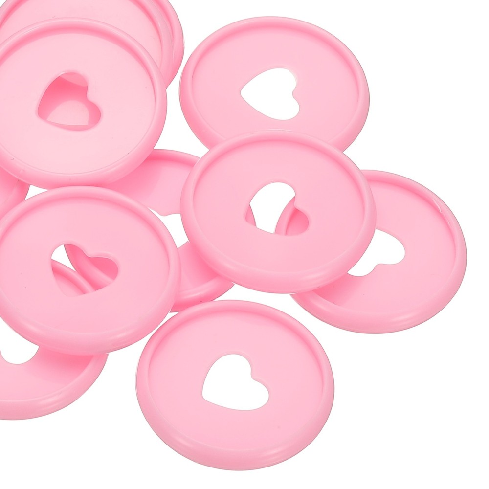 28mm Plastic Book Binding Discs, 11 Pack Expansion Discs Heart, Pink