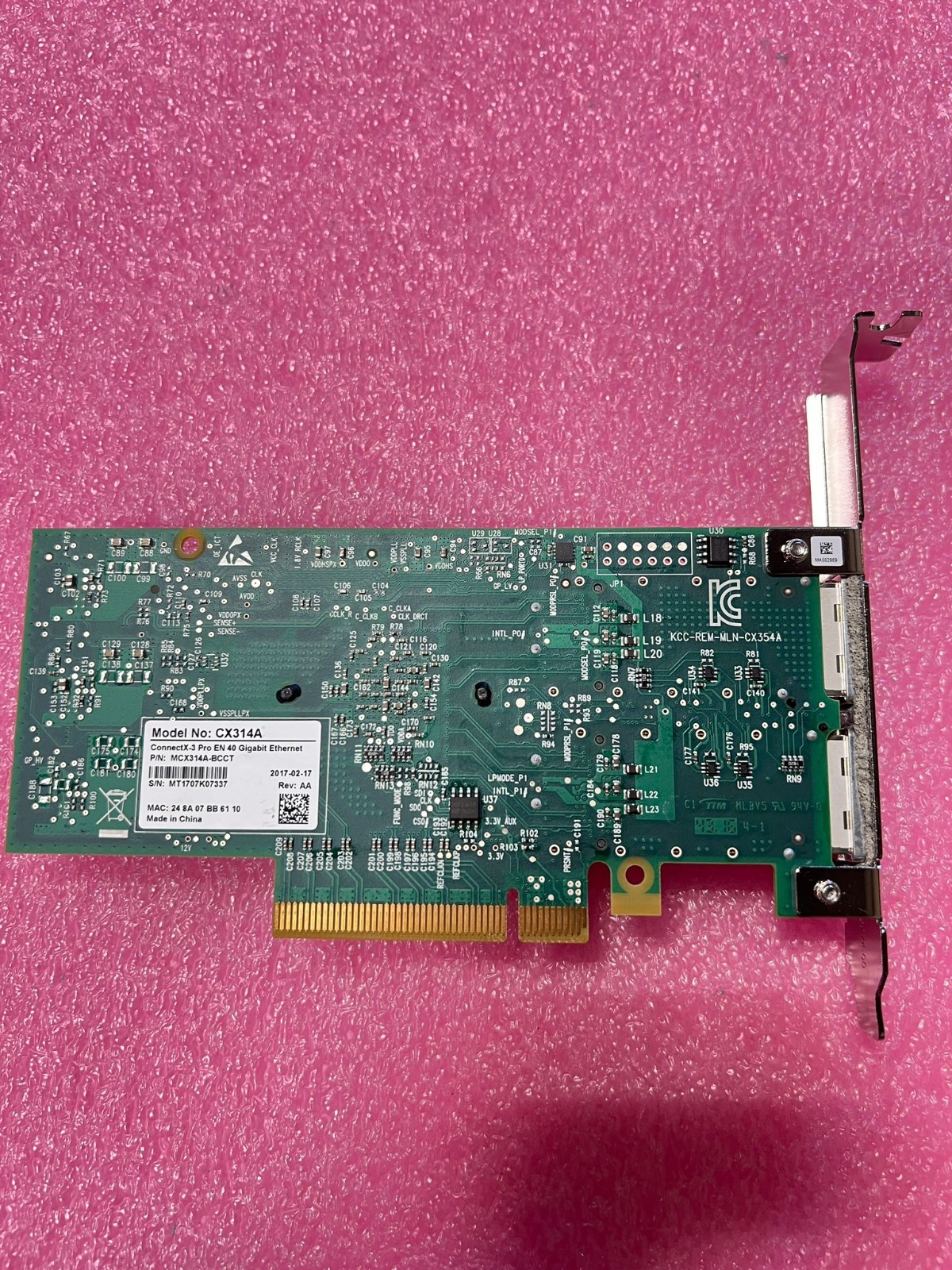 Mellanox ConnectX-3 CX314A 40GB Dual Port QSFP+ PCI-E Network Card MCX314A-BCCT