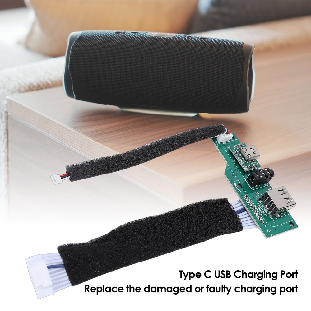 3-Charging Port Board Replacement For Charge 4 Version GG Speaker Type C USB