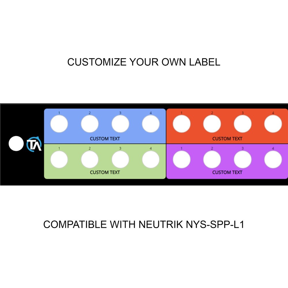 Custom Patchbay label compatible with Neutrik NYS-SPP-L1