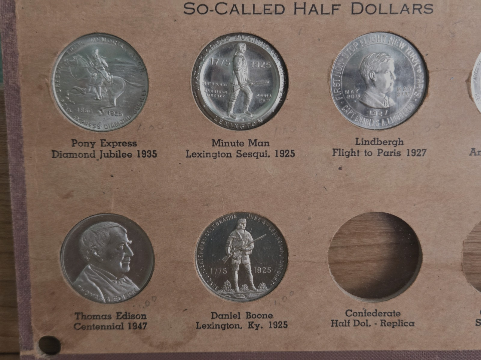 1947 C. Smith So called half dollars collection 6 of 8 coins