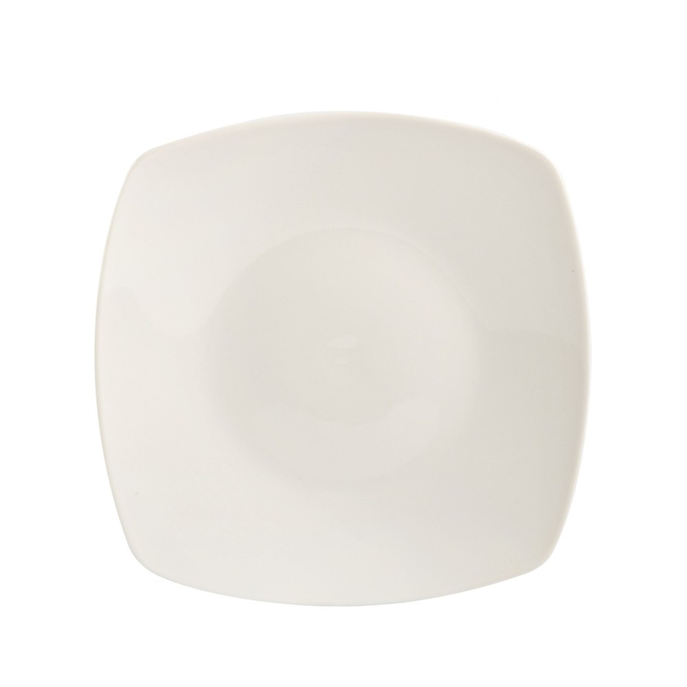 Everyday Square White Stoneware Dinnerware Set 12-Piece