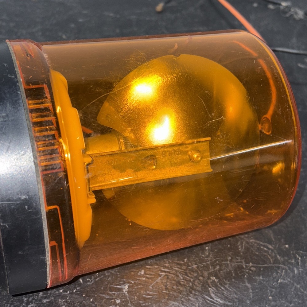 Lucas Amber Light BL6 Beacon Warning Light Tested Working Needs REWIRED