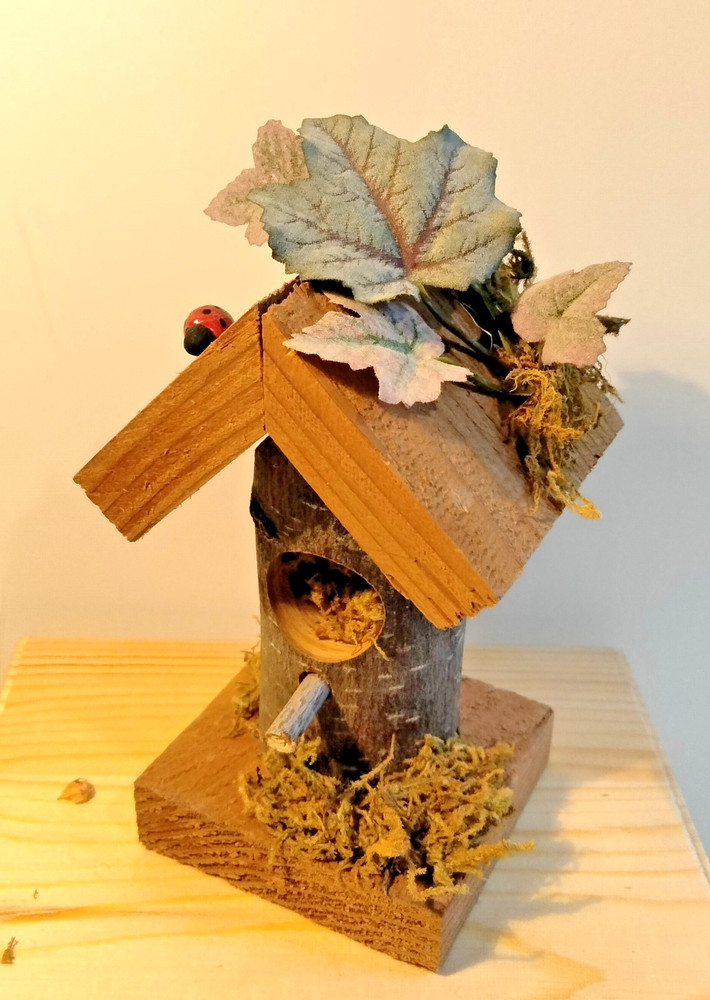 Handcrafted Whimsical Decorative Birdhouse 5"