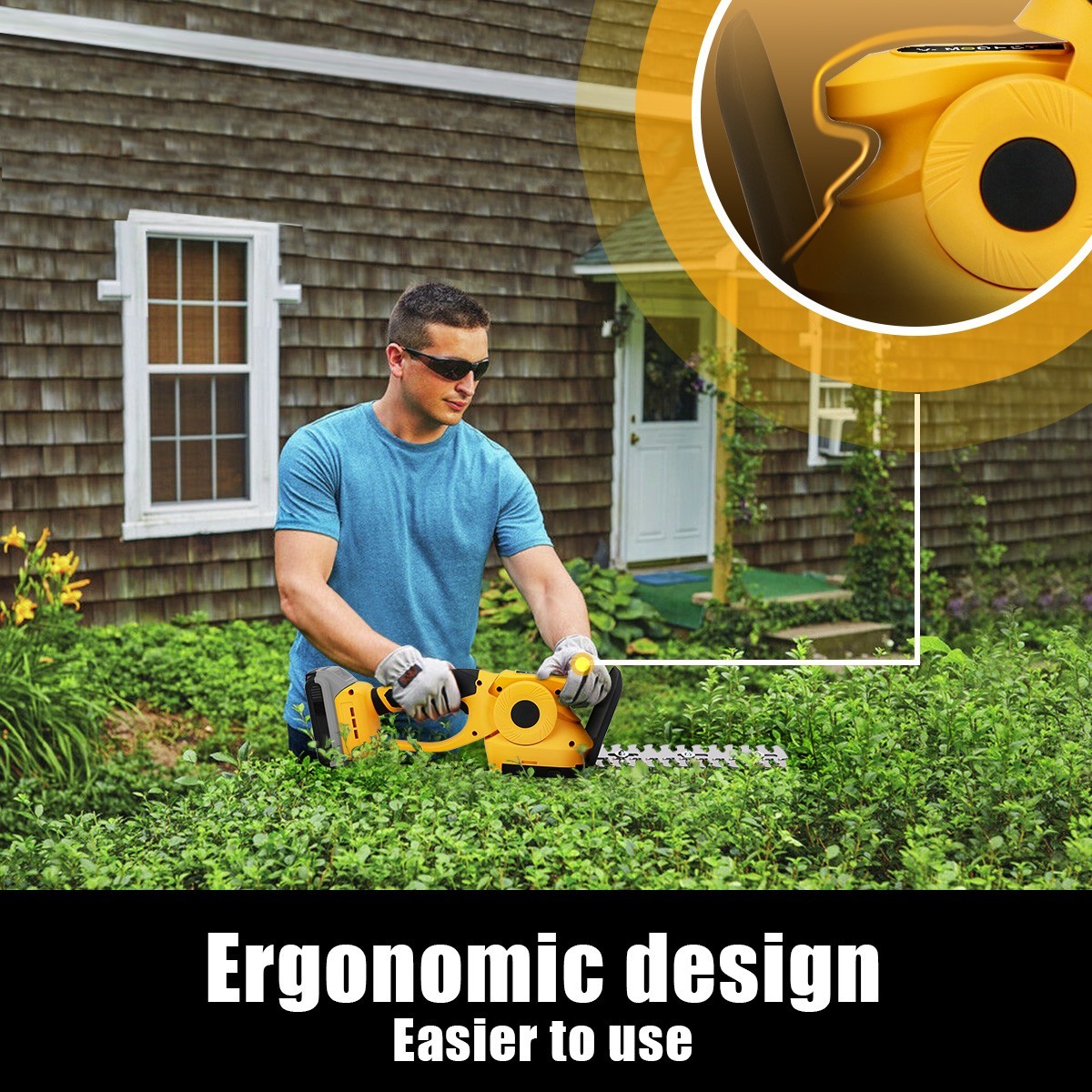 2-in-1 Cordless Hedge Trimmer&Grass Shear For DEWALT 20V MAX Battery (Tool Only)