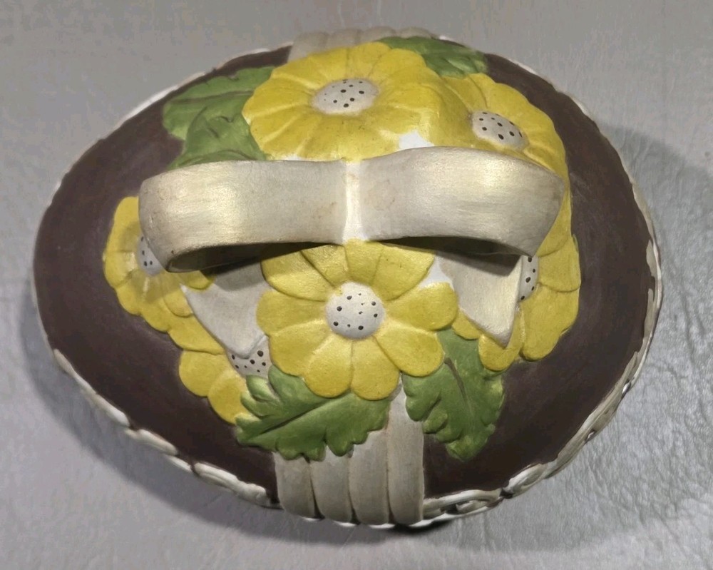 Vintage Ceramic Hand Painted Easter Egg Candy/Trinket Dish