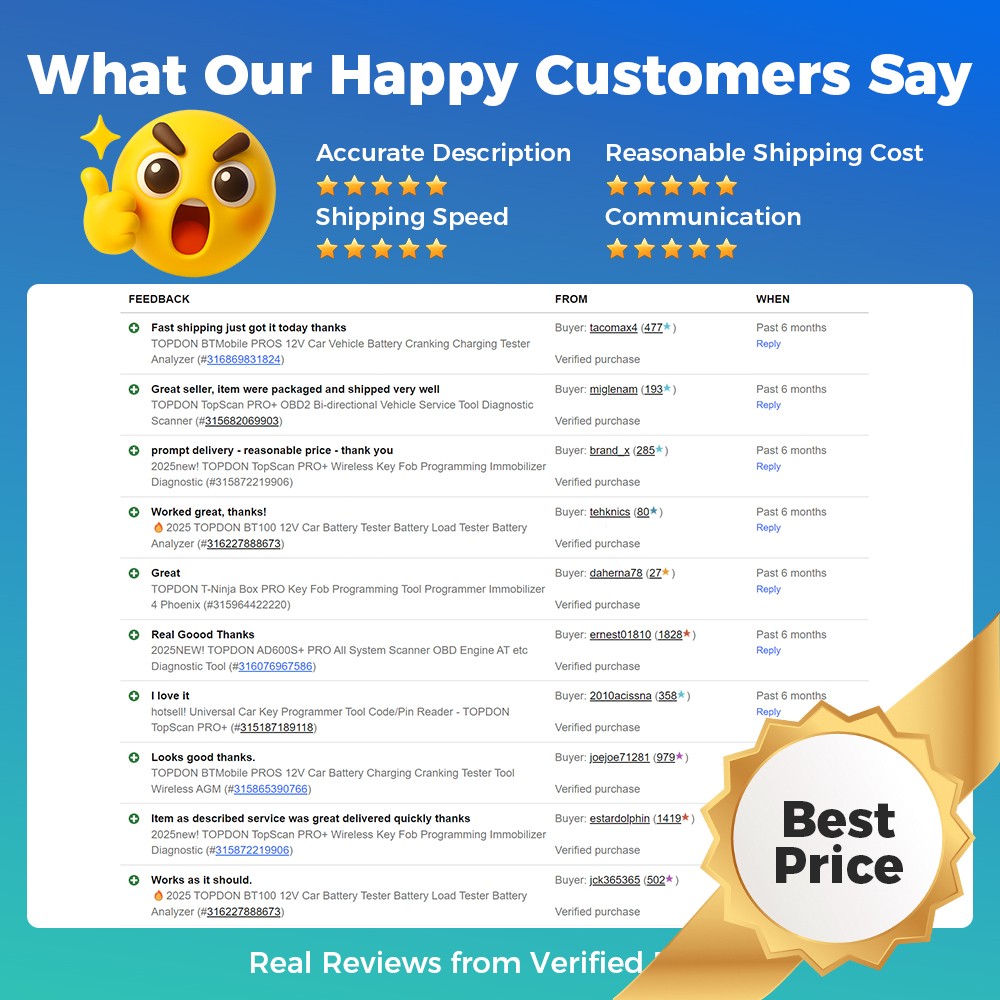 TOPDON Professional Car Dongle OBD2 Scanner Bidirectional Diagnostic Key Coding