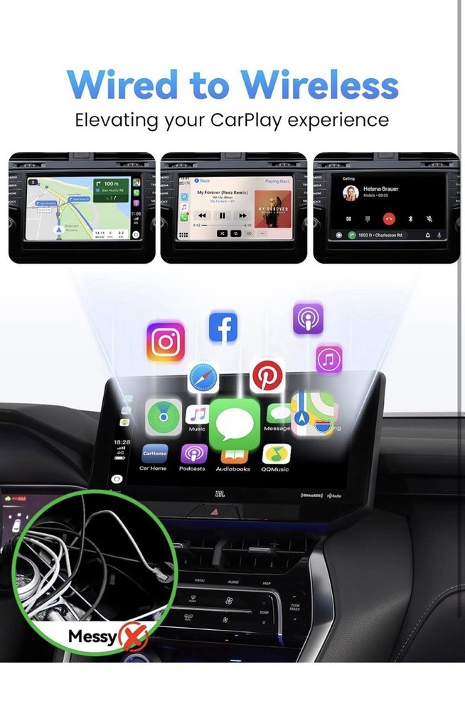 Wireless CarPlay Adapter Wireless Carplay Dongle For iPhone Apple Plug&Play