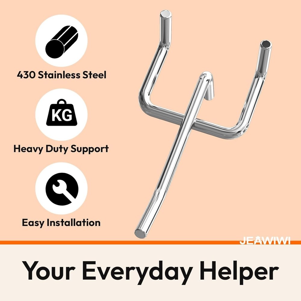 Versatile 50 Pack 2 inch Pegboard Hooks - Ideal for Garage & Workshop Storage