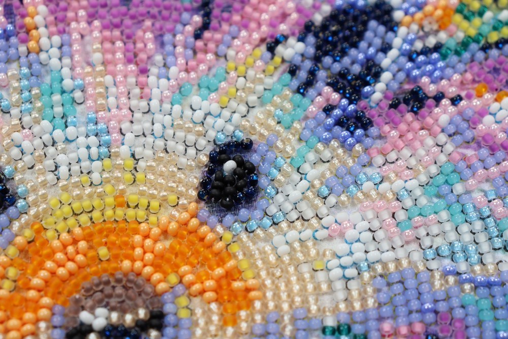 DIY Bead Embroidery Kit "Hedgehog" Beaded stitching needlepoint beadwork