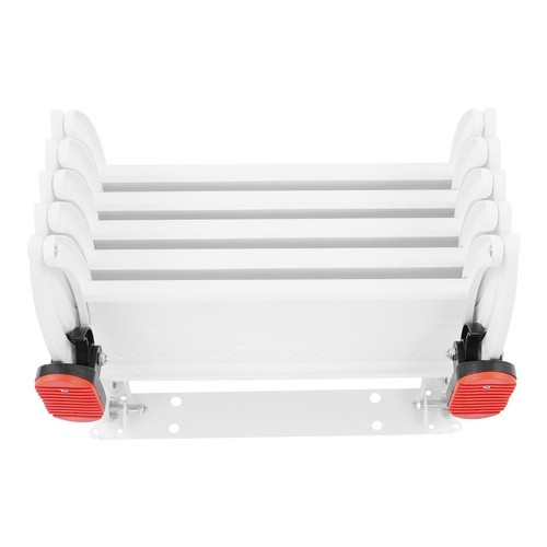 Attic Loft Pull Down Ladder 5 Step Wall Mounted Folding Loft Ladder Stairs White