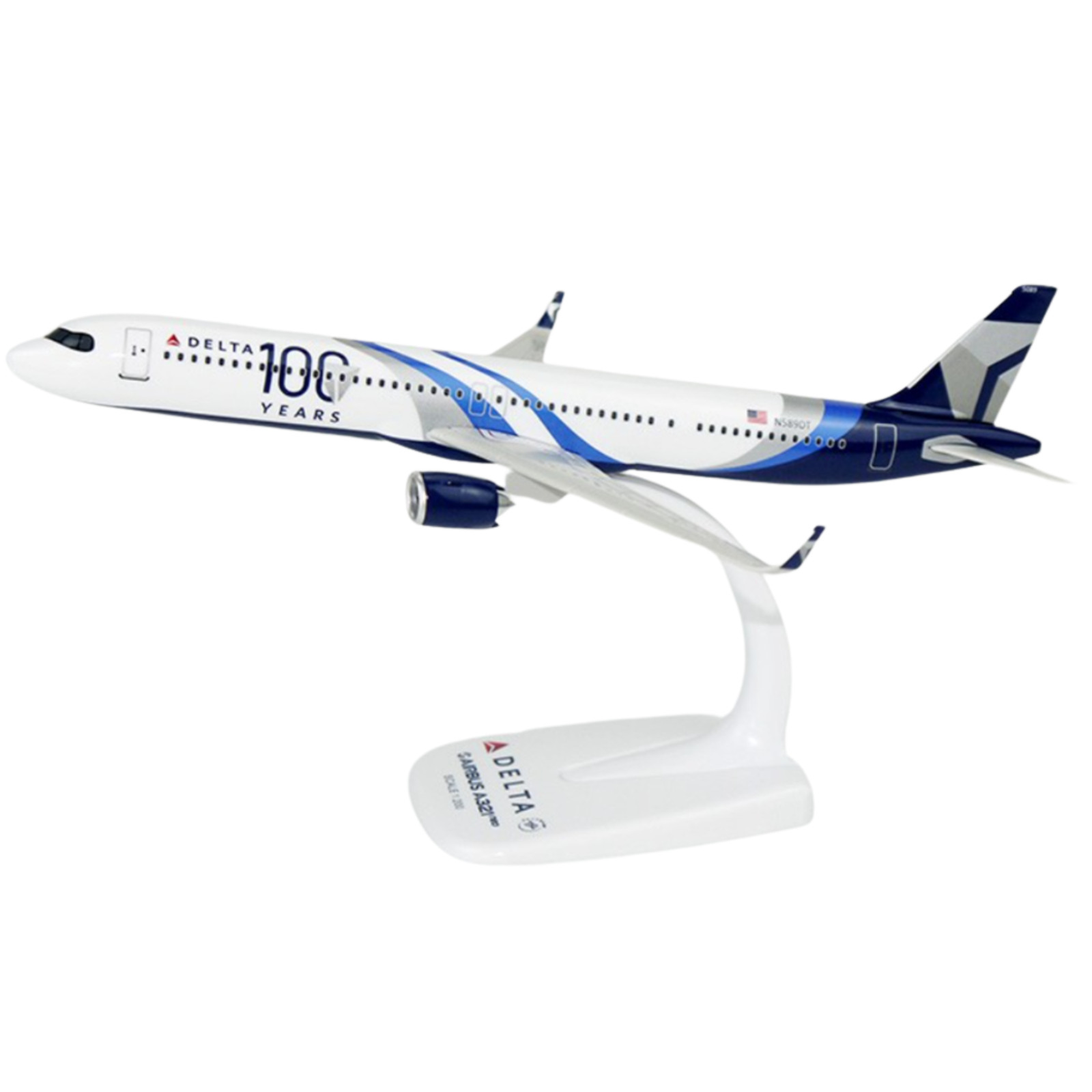 Flight Miniatures Delta 100th Anniv Livery A321neo 1:200 Scale Model Airplane