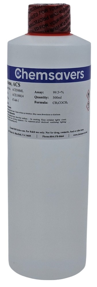 Acetone, ACS, 99.5+%, 500ml