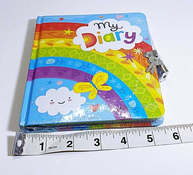 Kid's Lockable Rainbow Secret Diary Journal with Padlock