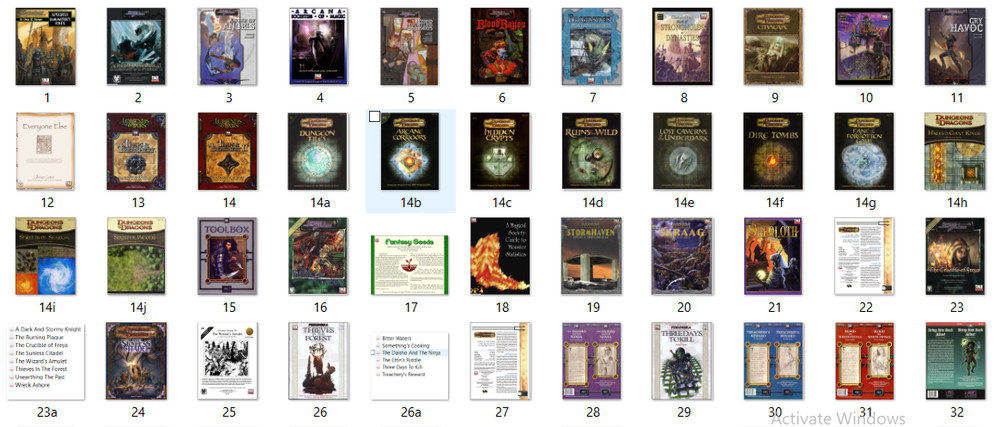Super D & D Version 3 & 3.5 Collection Books Module's User Guides more 1200+ PDF