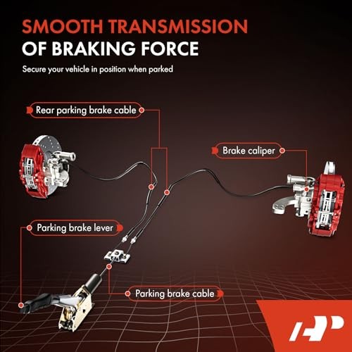Rear Driver Side Parking Brake Cable Assembly Compatible with Mazda Models:
