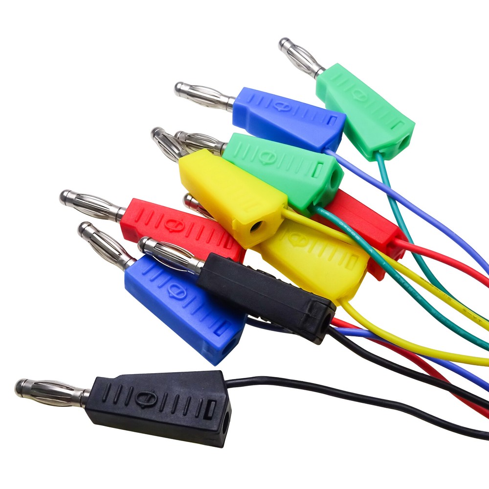 Peakelect Stackable Banana Plug to Breadboard Jumper Wire Soft Flexible Silicone