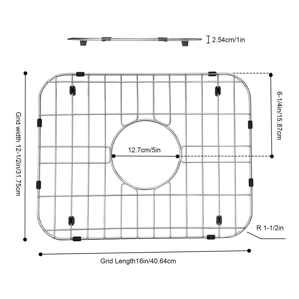Stainless Steel Sink Grid 16" x 12.5" - Durable Drainage & Drying Solution