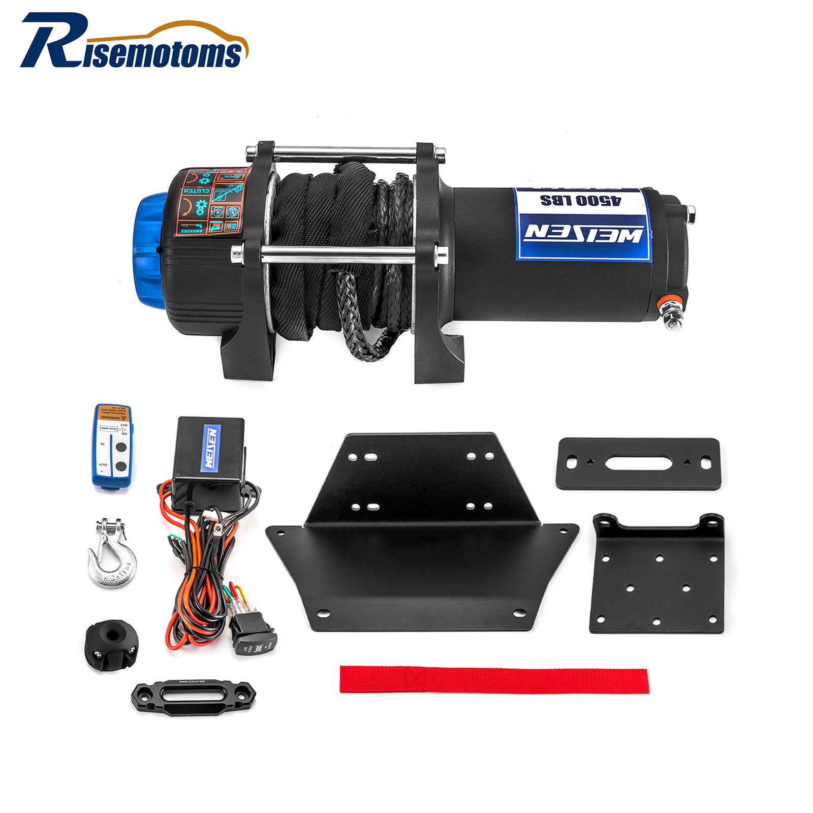 4500lbs Electric Winch Mount Kit For Polaris Ranger XP 1000 Crew 2017-2025