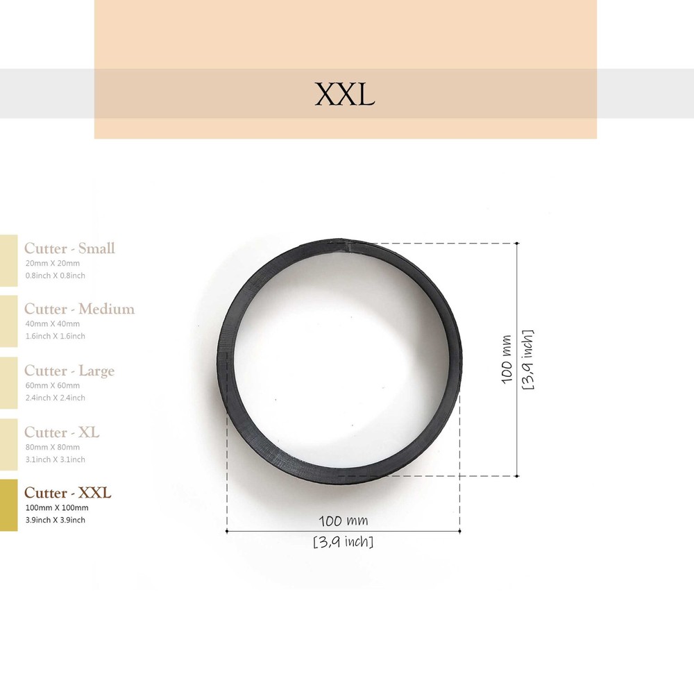 Large CIRCLE Cutter Set | Trinket dish & Coaster clay cutter |